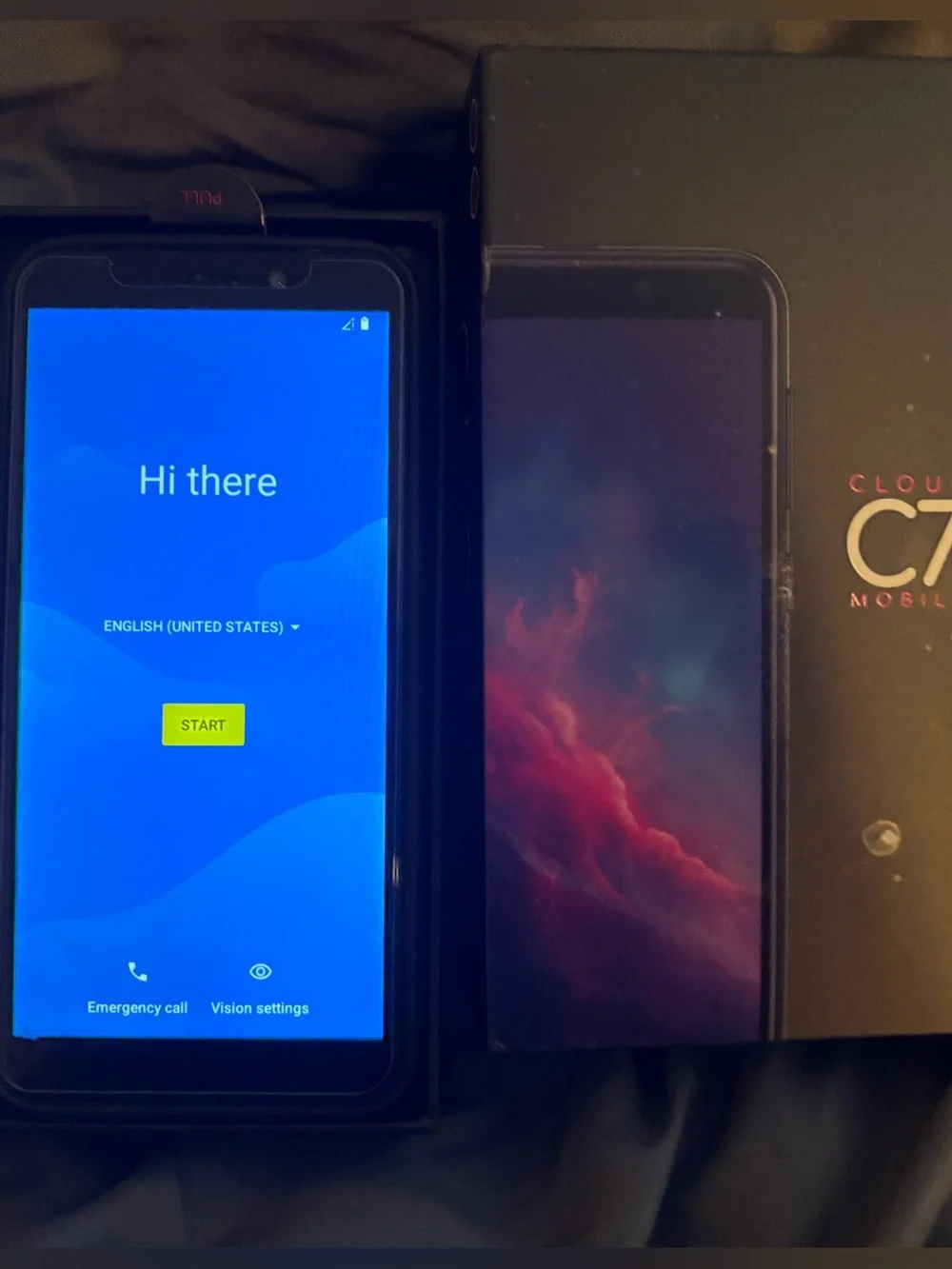 New -Cloud C7 Android Mobile Phone -Unlocked -Includes Case & Screen Protector